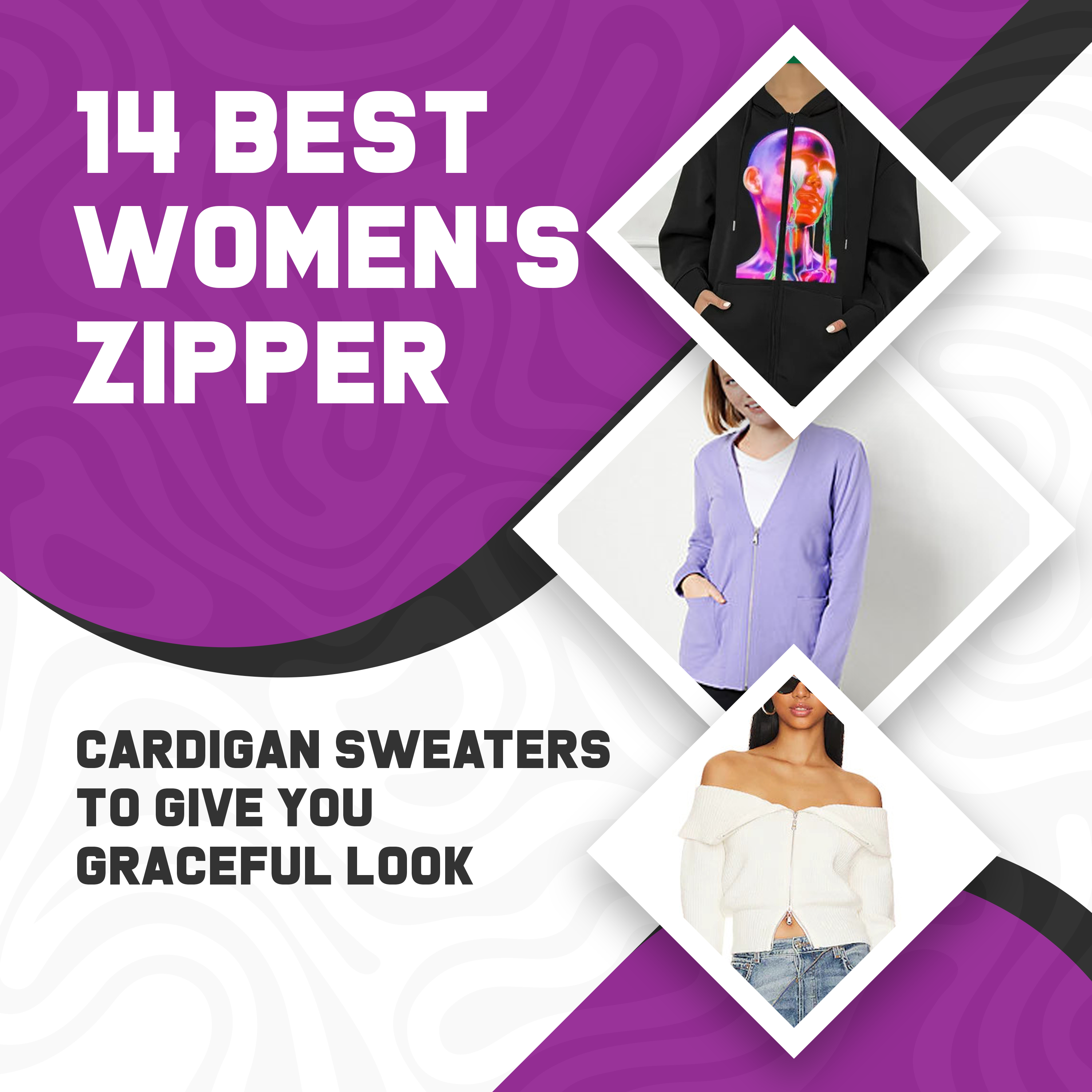14 Best Women’s Zipper Cardigan Sweaters To Give You Graceful Look